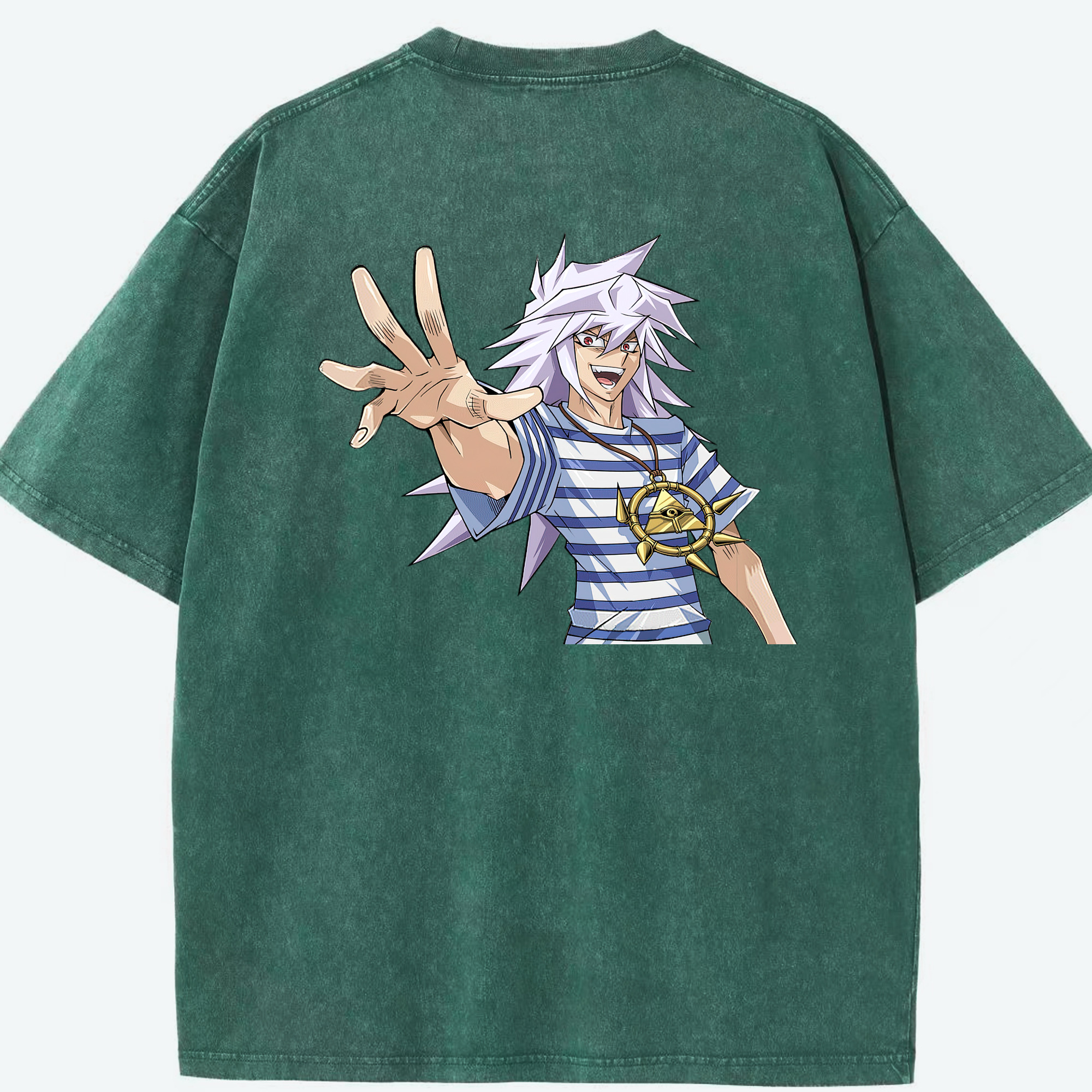 （画像用） 遊☆戯☆王 Yu-Gi-Oh! 綿100% ヴィンテージ風 半袖Tシャツ（背面プリント）